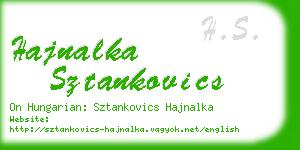 hajnalka sztankovics business card